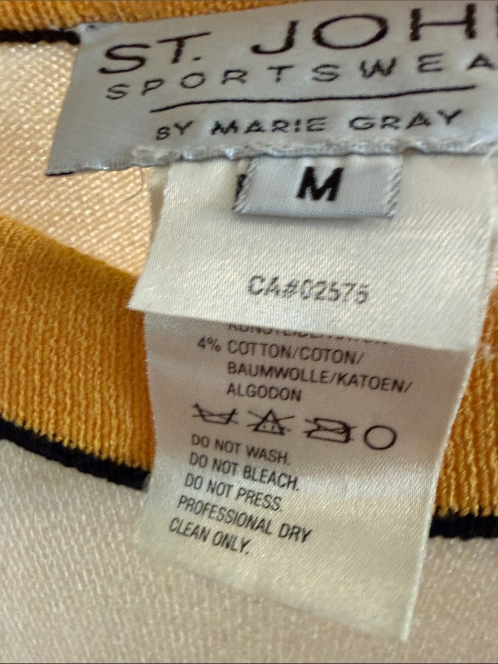 St John Marie Gray vintage Cream Floral-Graphic Knit Sweater bee rare print - Picture 14 of 16